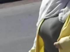 Arab mom with huge boobs walk in street