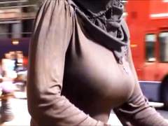 Candid Boobs: Busty Arab Woman 1