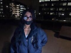 A pretty arab from suburb gets fucked in public and in anal